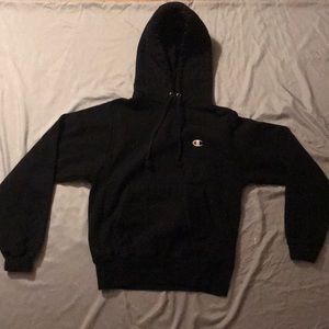 Champion black hoddie reverse weave